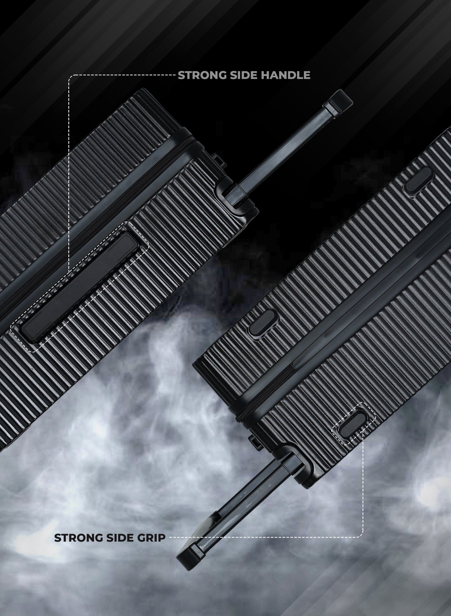 Strada Wide Trolley Spinner Cabin Luggage with TSA-Lock PARA JOHN