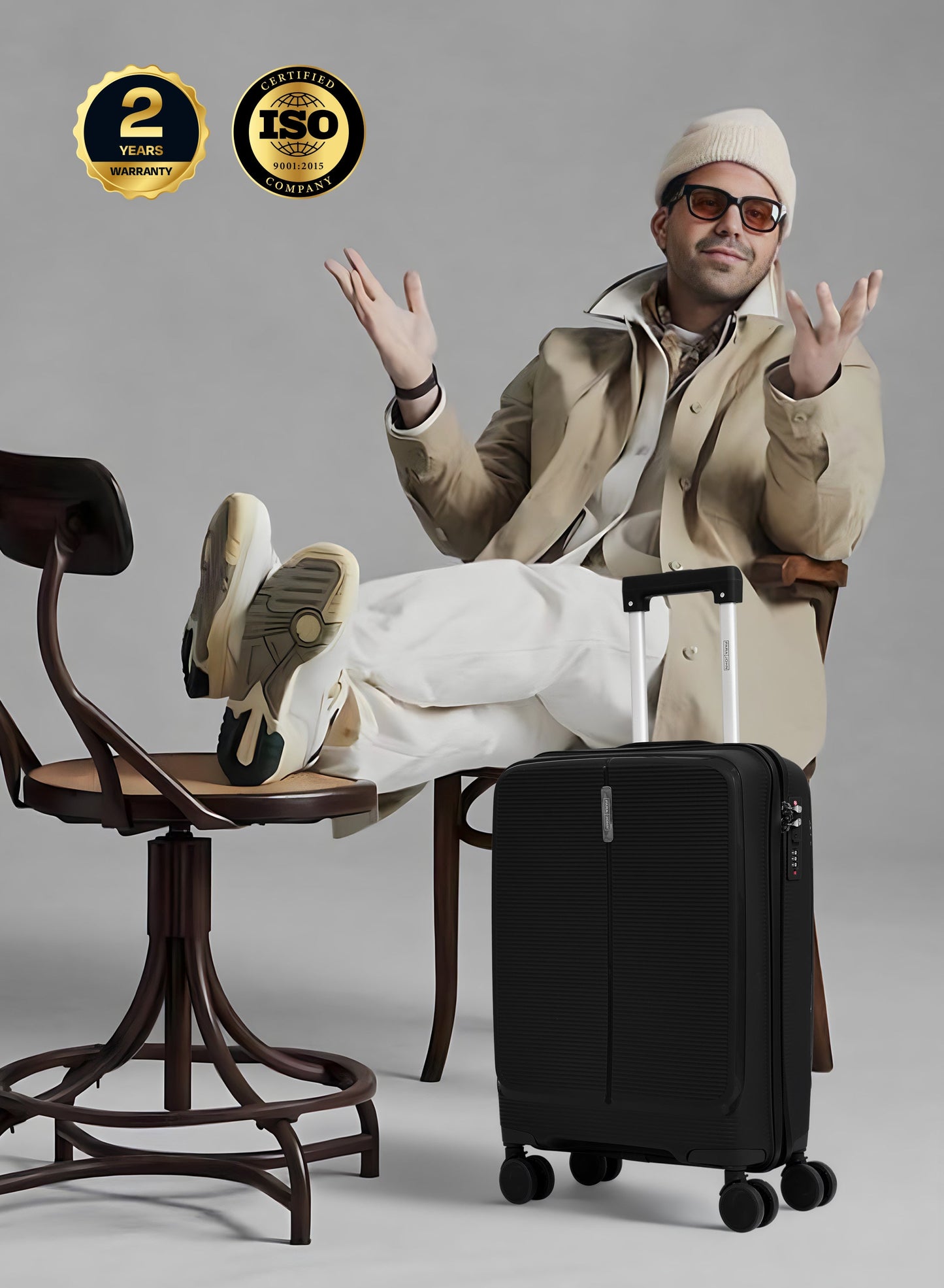 Parajohn Torvio 1 Piece 20 inches Cabin Size Polypropylene Luggage Trolley 55cm PARAJOHN UAE