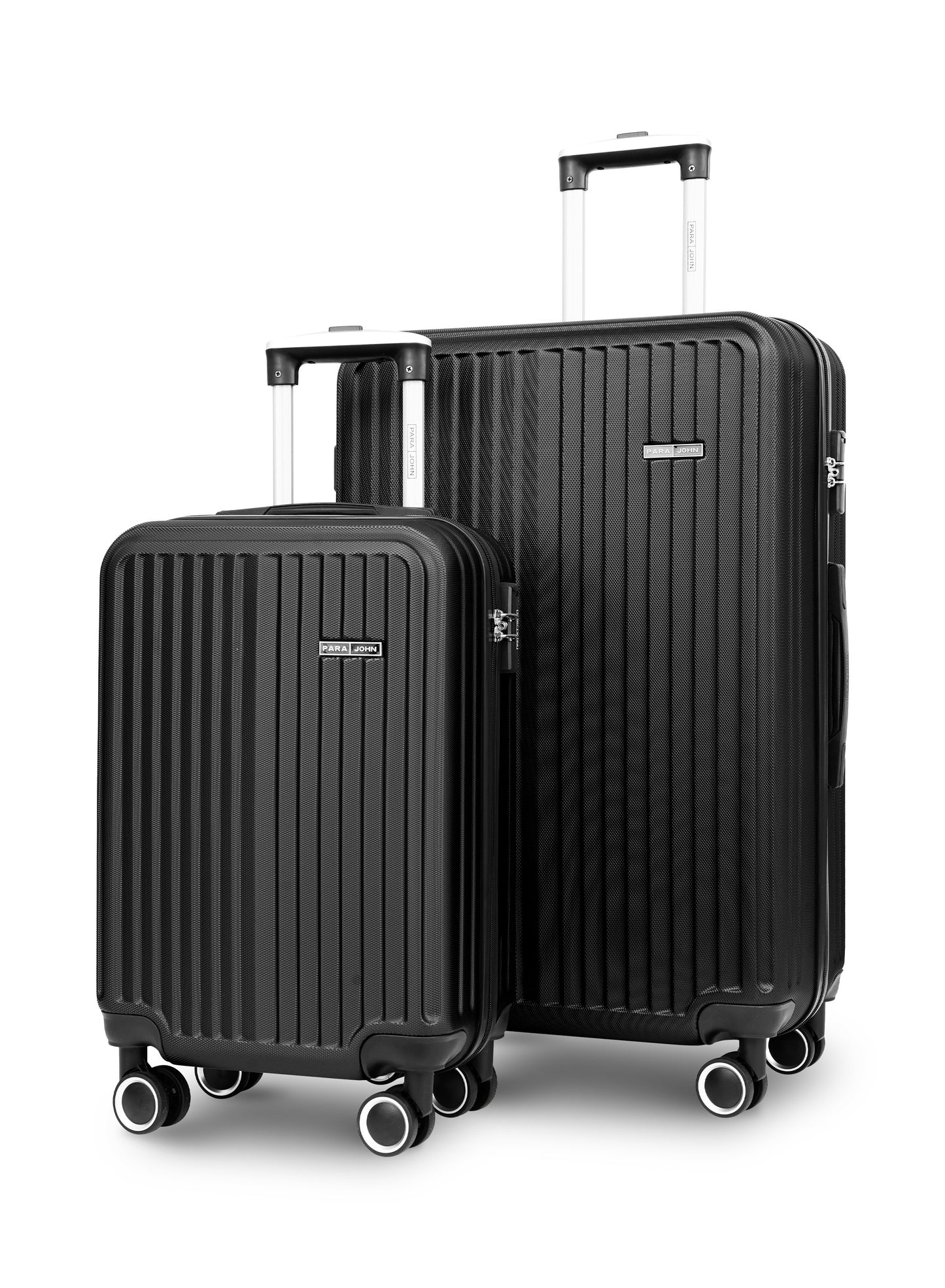 Para John 2-Pieces ABS HardsideTravel Trolley Luggage Set Black PARAJOHN UAE