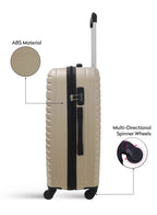 Spiral 20-Inch Cabin-Size (Small) ABS Hard Case Luggage Trolley Bag with 4 Spinner Wheels and Lock PARA JOHN
