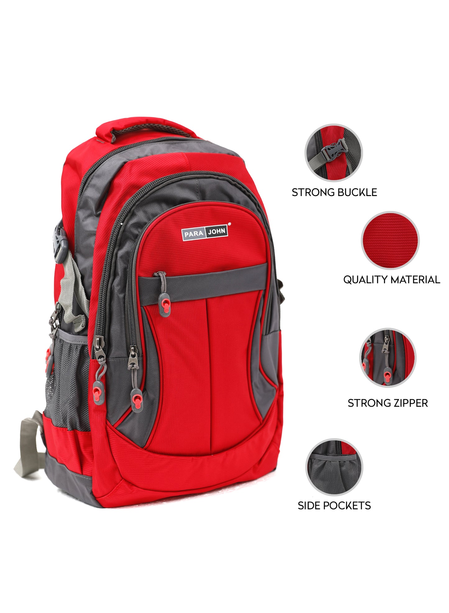 Iconic Lightweight Durable Schoolbag 18 inch -Red