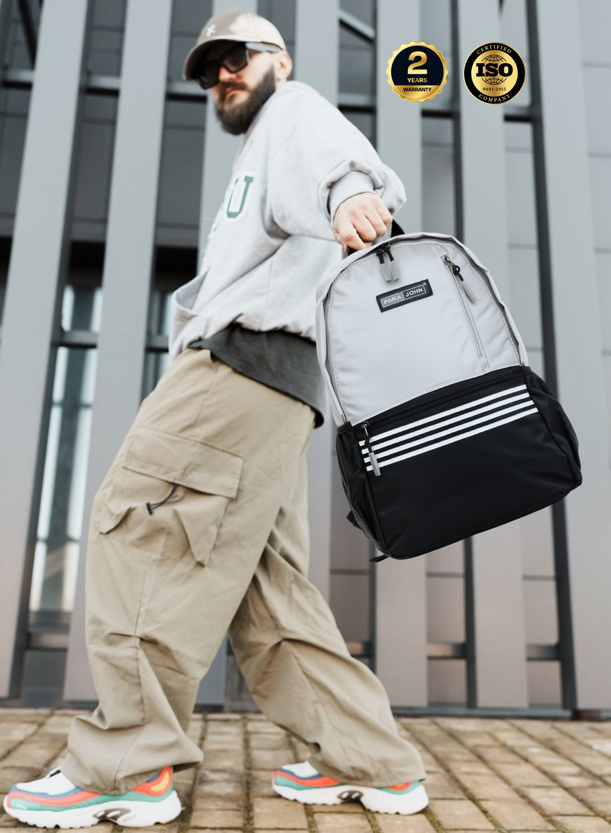 Parajohn Strifour Backpack Bag — Everyday Comfort & Storage | 26L 17-Inch Polyester PARAJOHN SAUDI ARABIA