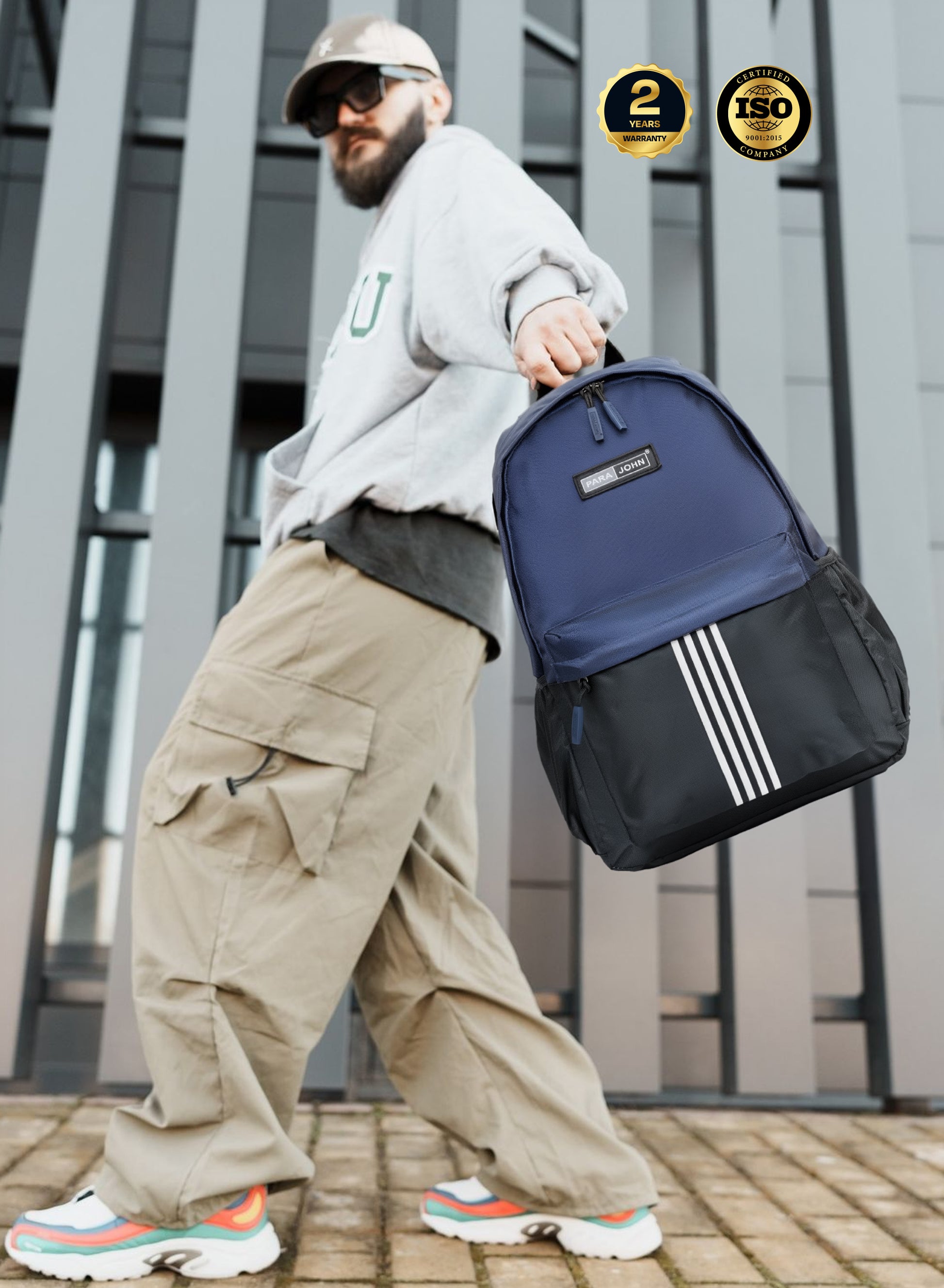 Parajohn Strifour Backpack Bag — Everyday Comfort & Storage | 26L 17-Inch Polyester PARAJOHN SAUDI ARABIA