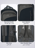 Classic Students School Backpack - 16 Inch, Durable Polyester, Multi-Compartment, Strong Handle & Zipper PARAJOHN SAUDI ARABIA