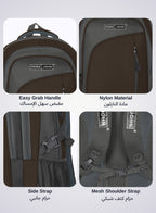 Classic Students School Backpack - 14 Inch, Durable Polyester, Multi-Compartment, Strong Handle & Zipper PARAJOHN SAUDI ARABIA