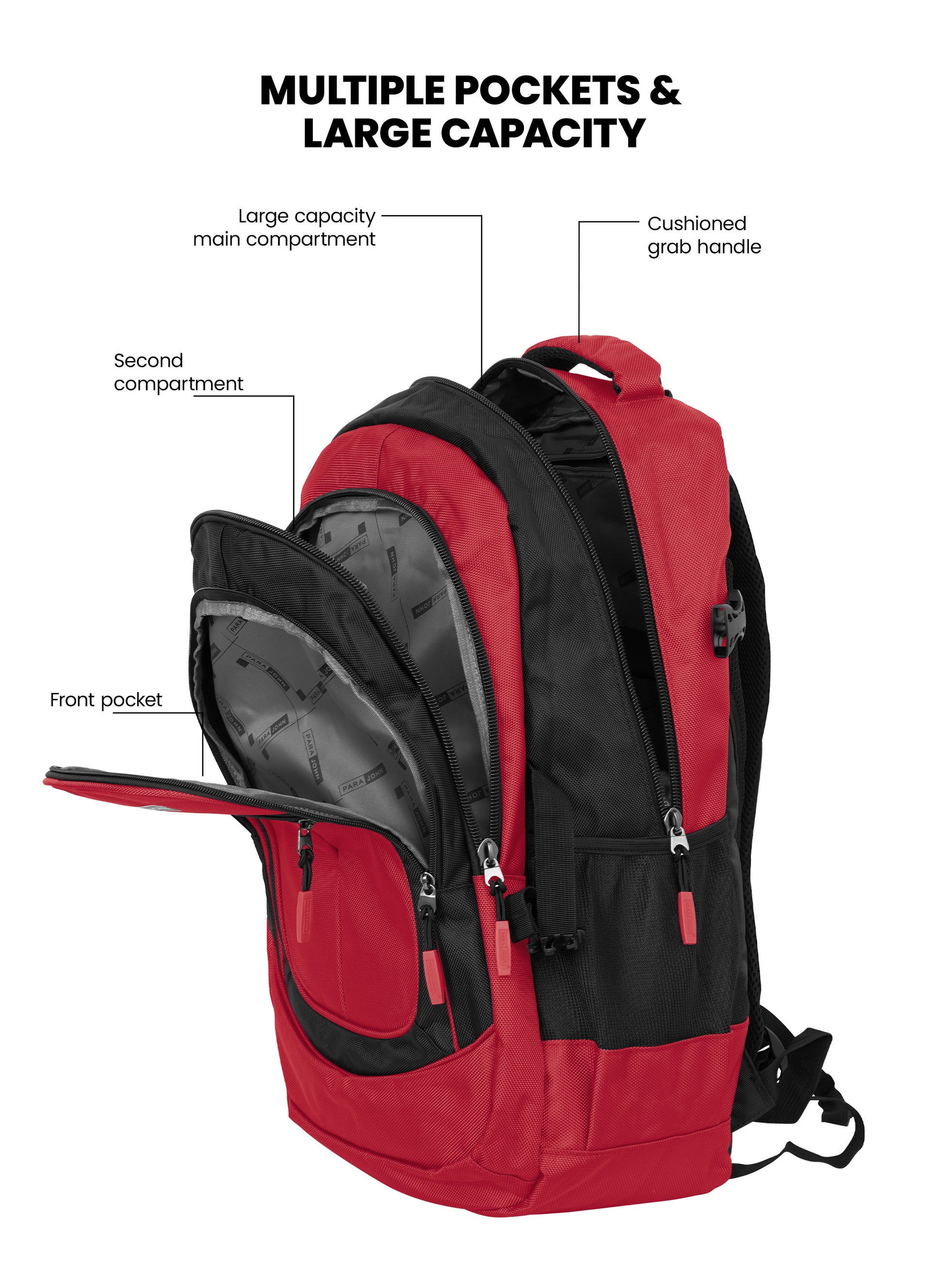 Parajohn School Backpack – Durable Polyester Laptop & Travel Bag with Multi Compartments (18”–24”) PARAJOHN SAUDI ARABIA