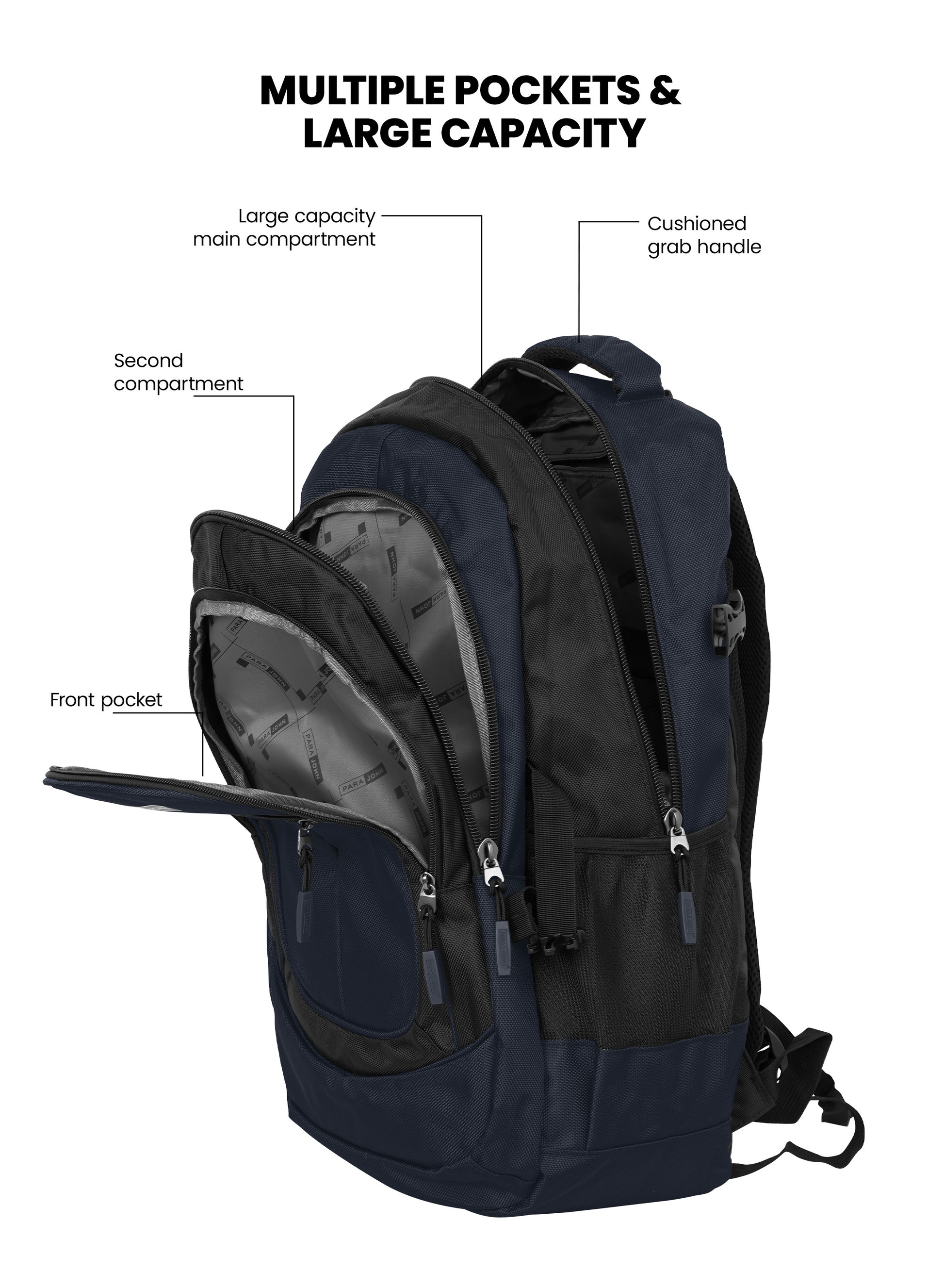 Parajohn School Backpack – Durable Polyester Laptop & Travel Bag with Multi Compartments (18”–24”) PARAJOHN SAUDI ARABIA