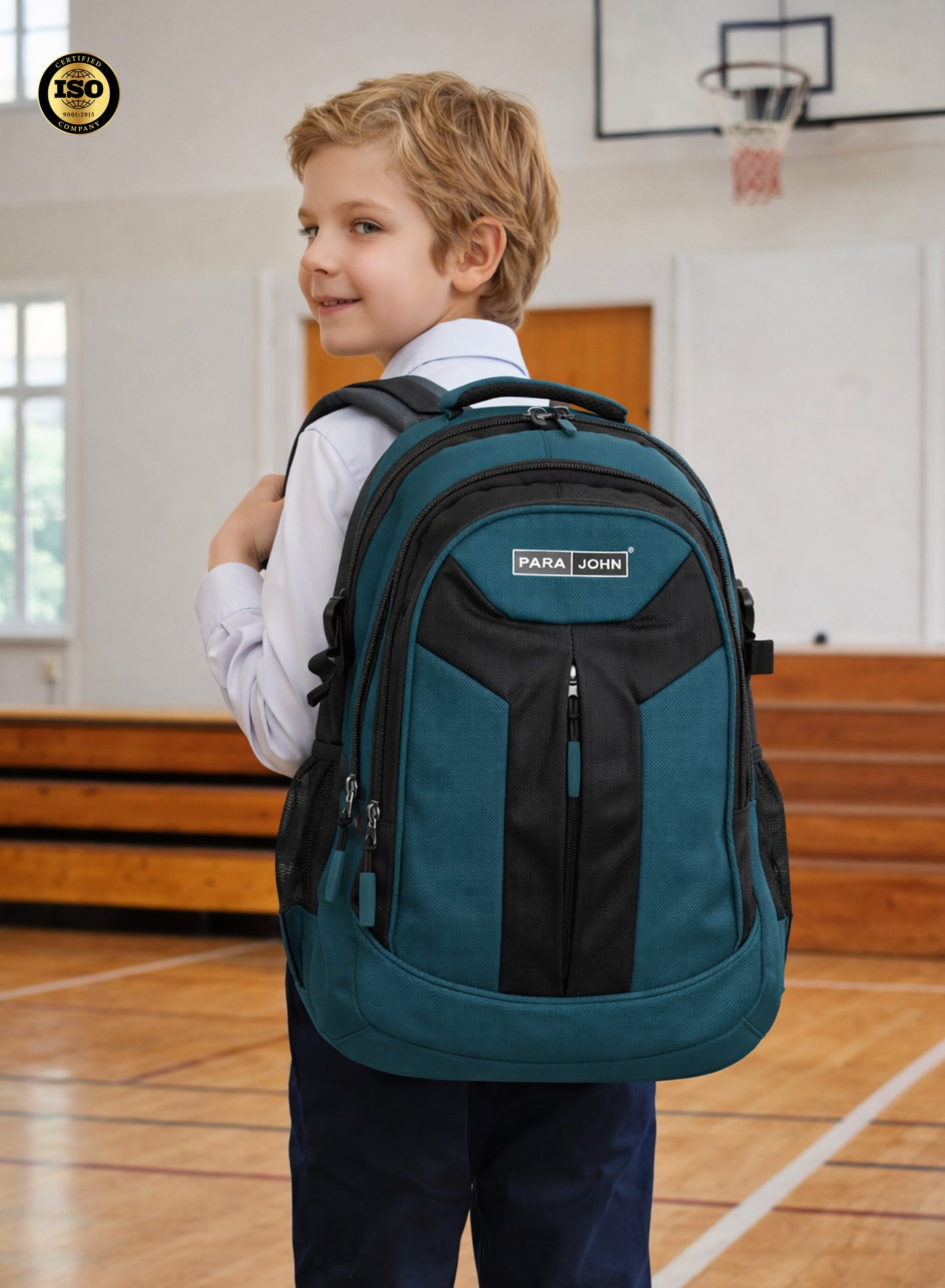 Parajohn School Backpack – Durable Polyester Multi-Compartment  School Bag 20" with Strong Zipper and Comfortable Handle PARAJOHN SAUDI ARABIA