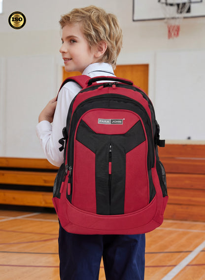 Parajohn School Backpack – Durable Polyester Multi-Compartment  School Bag 20" with Strong Zipper and Comfortable Handle PARAJOHN SAUDI ARABIA
