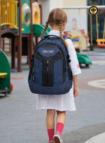 Parajohn School Backpack – Durable Polyester Multi-Compartment  School Bag 20" with Strong Zipper and Comfortable Handle PARAJOHN SAUDI ARABIA