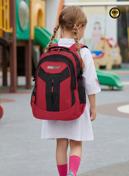 Parajohn School Backpack – Durable Polyester Multi-Compartment  School Bag 20" with Strong Zipper and Comfortable Handle PARAJOHN SAUDI ARABIA