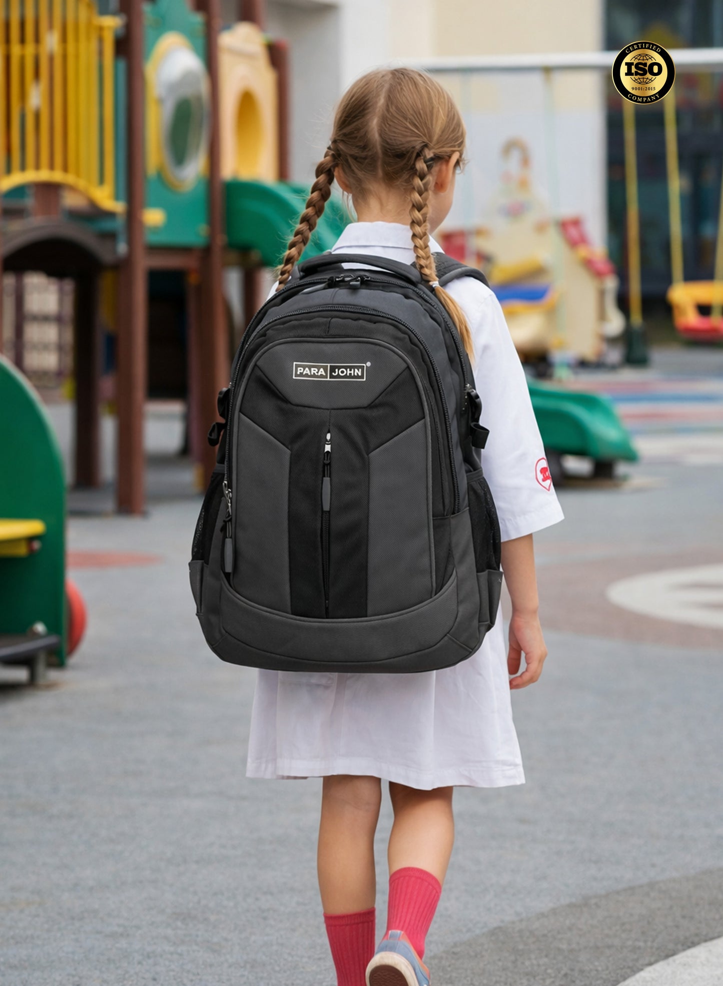 Parajohn School Backpack – Durable Polyester Multi-Compartment  School Bag 20" with Strong Zipper and Comfortable Handle PARAJOHN SAUDI ARABIA