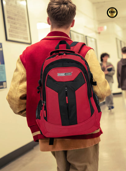 Parajohn School Backpack – Durable Polyester Multi-Compartment  School Bag 20" with Strong Zipper and Comfortable Handle PARAJOHN SAUDI ARABIA