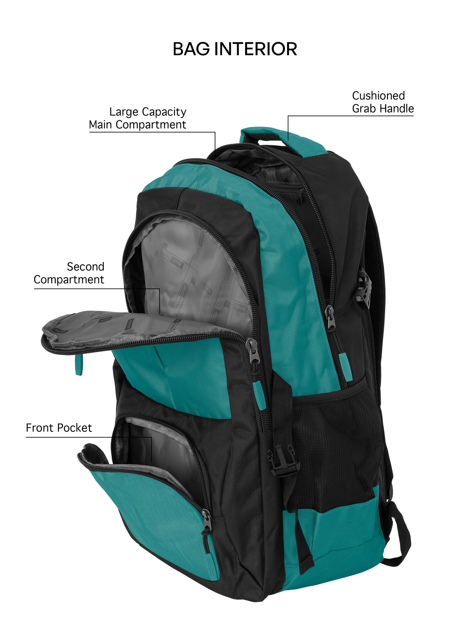 ParaJohn School Backpack – Durable 1680D PVC Coated Multi-Compartment School Bag PARAJOHN SAUDI ARABIA