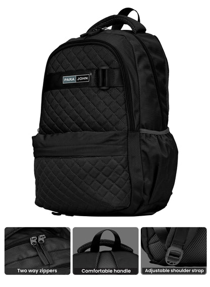Parajohn LumiPack 18 inches Quilted School Backpack – 28L Capacity, Stylish & Durable with Multiple Compartments PARAJOHN SAUDI ARABIA