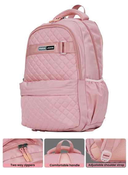 Parajohn LumiPack 18 inches Quilted School Backpack – 28L Capacity, Stylish & Durable with Multiple Compartments PARAJOHN SAUDI ARABIA