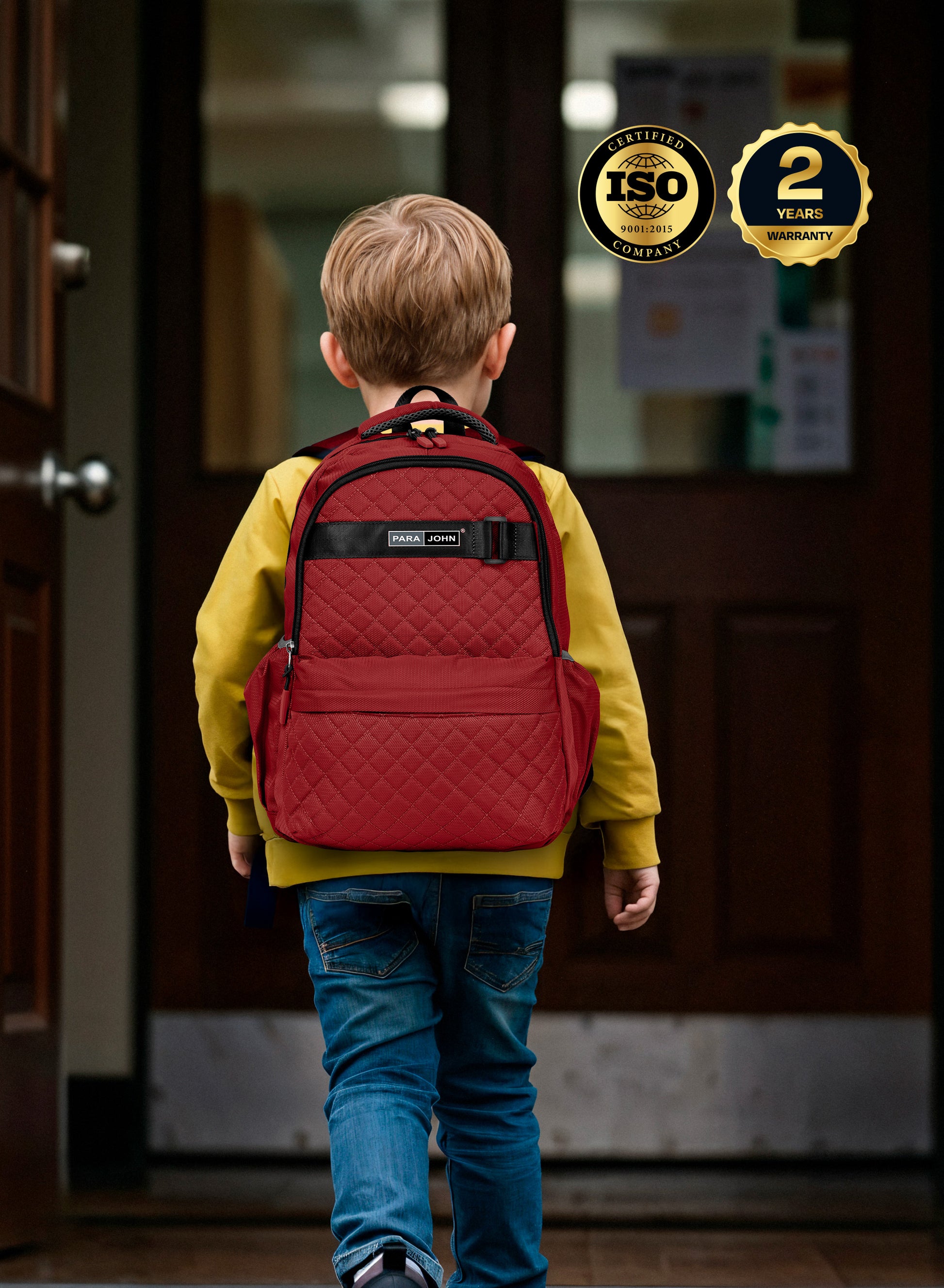 Parajohn LumiPack 18 inches Quilted School Backpack – 28L Capacity, Stylish & Durable with Multiple Compartments PARAJOHN SAUDI ARABIA