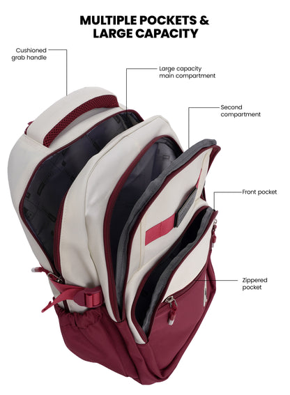 Parajohn Junior Schoolbag for Boys & Girls 18 inches– 20L Lightweight Polyester Bookbag with Hidden Back Pocket, Water-Resistant Kids Travel Daypack PARAJOHN SAUDI ARABIA