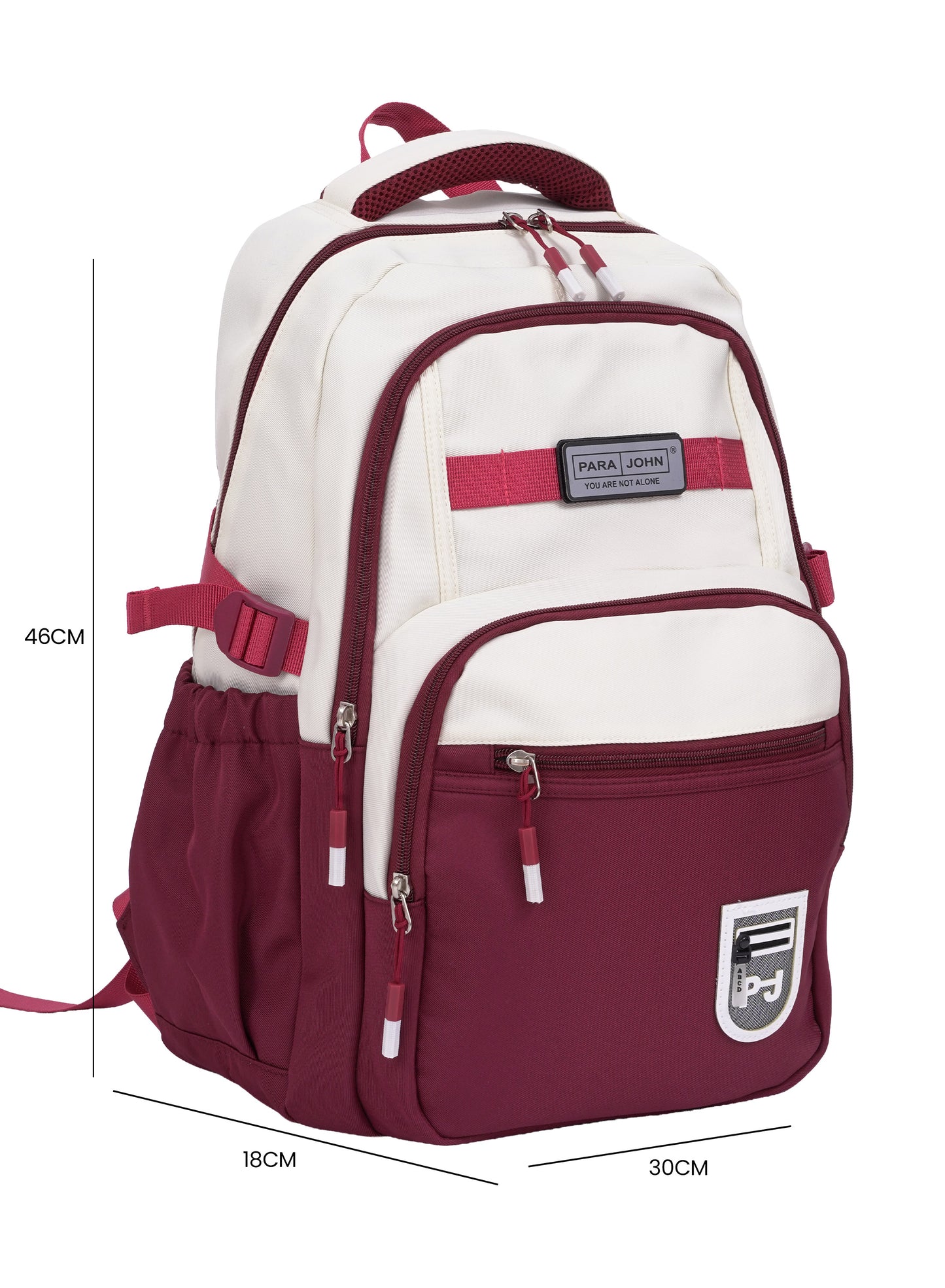 Parajohn Junior Schoolbag for Boys & Girls 18 inches– 20L Lightweight Polyester Bookbag with Hidden Back Pocket, Water-Resistant Kids Travel Daypack PARAJOHN SAUDI ARABIA