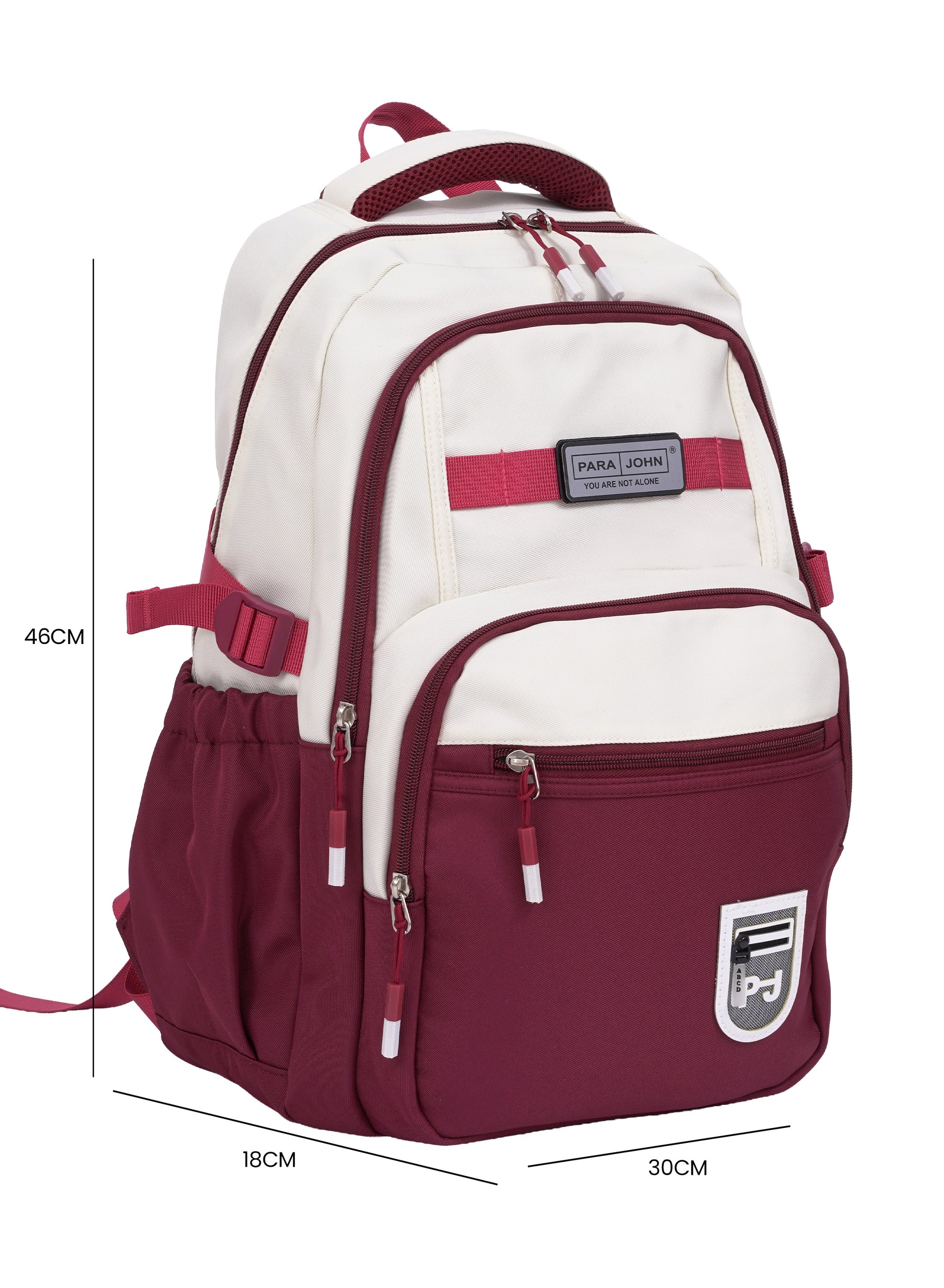 Parajohn Junior Schoolbag for Boys & Girls 18 inches– 20L Lightweight Polyester Bookbag with Hidden Back Pocket, Water-Resistant Kids Travel Daypack PARAJOHN SAUDI ARABIA