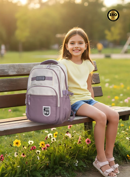 Parajohn Junior Schoolbag for Boys & Girls 18 inches– 20L Lightweight Polyester Bookbag with Hidden Back Pocket, Water-Resistant Kids Travel Daypack PARAJOHN SAUDI ARABIA