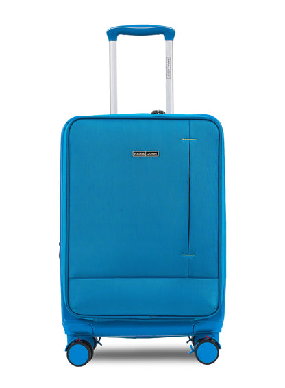 Parajohn Front Open Cabin Size 20 inches luggage with Premium ABS +Nylon Material- 55 cms carrying 10kg|8 Wheels Hard Sided Trolley PARAJOHN UAE