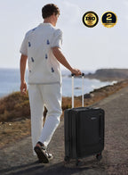 Parajohn Front Open Cabin Size 20 inches luggage with Premium ABS +Nylon Material- 55 cms carrying 10kg|8 Wheels Hard Sided Trolley PARAJOHN UAE