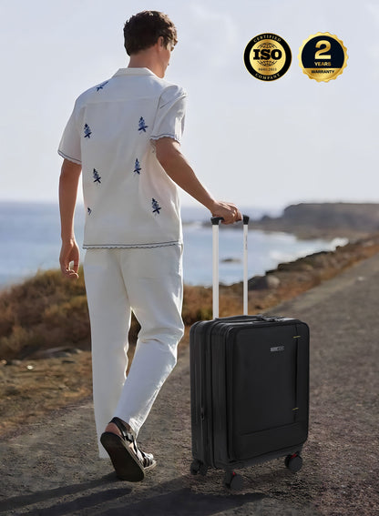 Parajohn Front Open Cabin Size 20 inches luggage with Premium ABS +Nylon Material- 55 cms carrying 10kg|8 Wheels Hard Sided Trolley PARAJOHN UAE