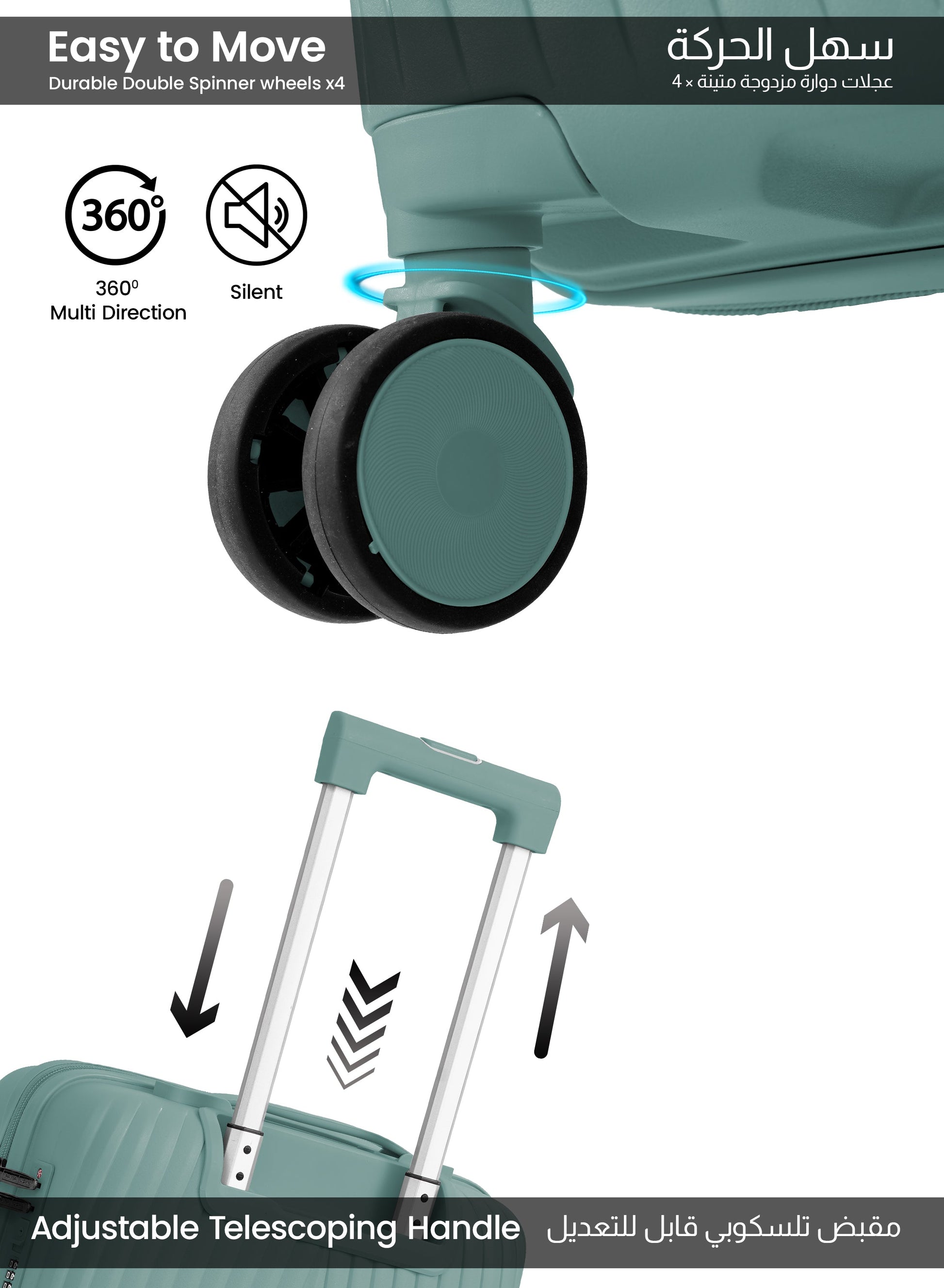 Parajohn Vibra 1 Piece Cabin Size 20 inches Polypropylene Luggage Trolley 55cm PARAJOHN UAE