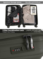 Parajohn Vibra 1 Piece Cabin Size 20 inches Polypropylene Luggage Trolley 55cm PARAJOHN UAE