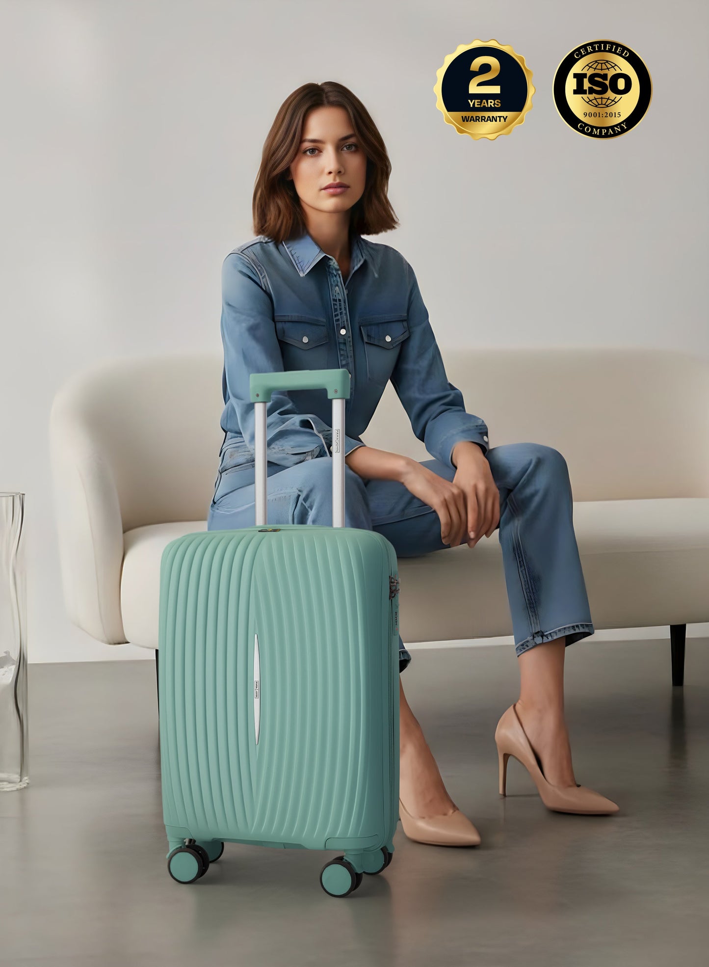 Parajohn Vibra 1 Piece Cabin Size 20 inches Polypropylene Luggage Trolley 55cm PARAJOHN UAE