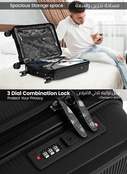 Parajohn Torvio 1 Piece 20 inches Cabin Size Polypropylene Luggage Trolley 55cm PARAJOHN UAE