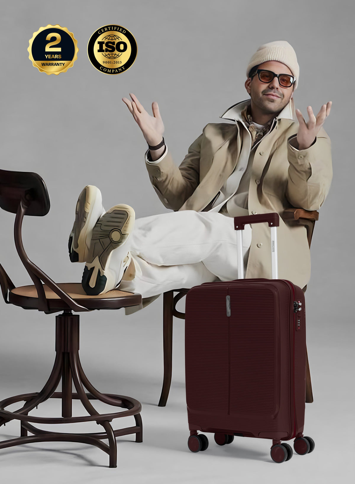 Parajohn Torvio 1 Piece 20 inches Cabin Size Polypropylene Luggage Trolley 55cm PARAJOHN UAE