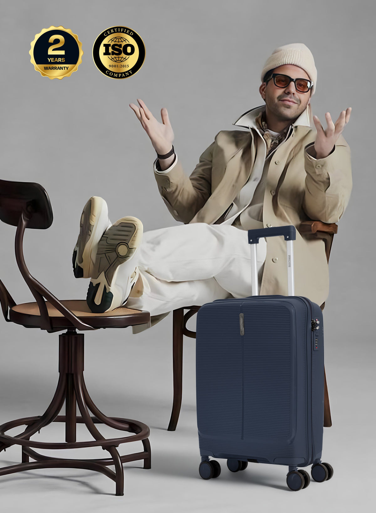 Parajohn Torvio 1 Piece 20 inches Cabin Size Polypropylene Luggage Trolley 55cm PARAJOHN UAE