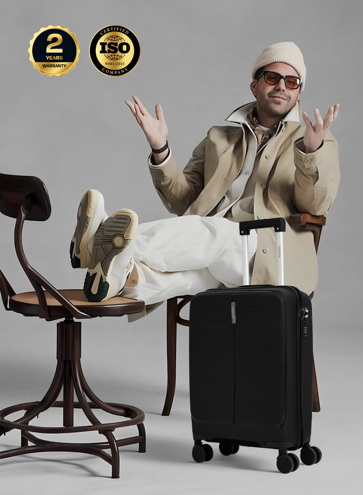 Parajohn Torvio 1 Piece 20 inches Cabin Size Polypropylene Luggage Trolley 55cm PARAJOHN UAE
