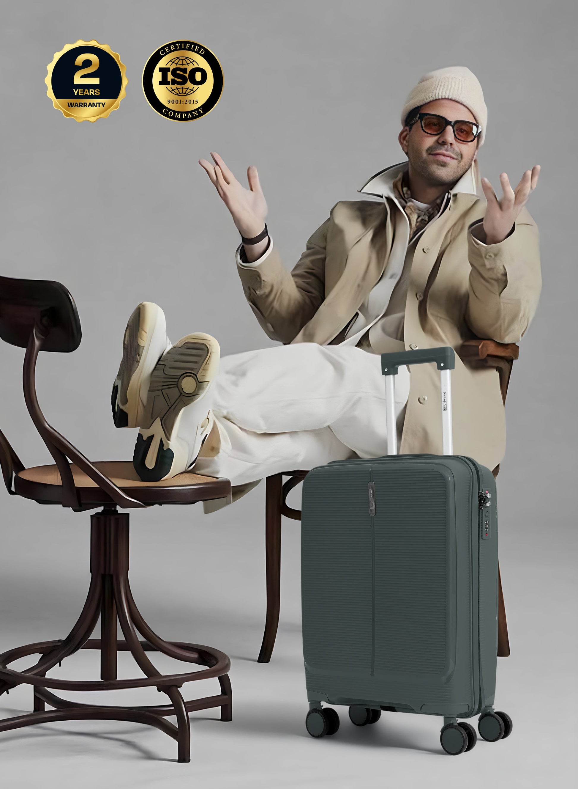 Parajohn Torvio 1 Piece 20 inches Cabin Size Polypropylene Luggage Trolley 55cm PARAJOHN UAE