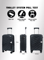 Parajohn Waves 1 Piece Cabin Size 20 inches Polypropylene Luggage Trolley 55cm PARAJOHN UAE