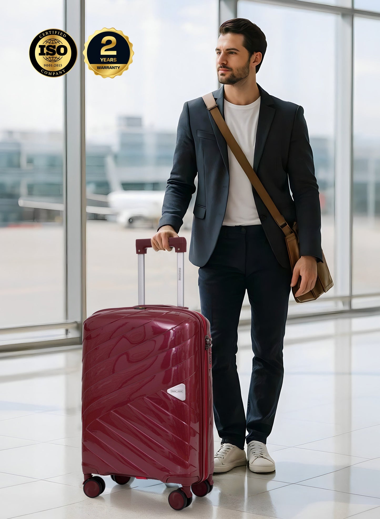 Parajohn Waves 1 Piece Cabin Size 20 inches Polypropylene Luggage Trolley 55cm PARAJOHN UAE