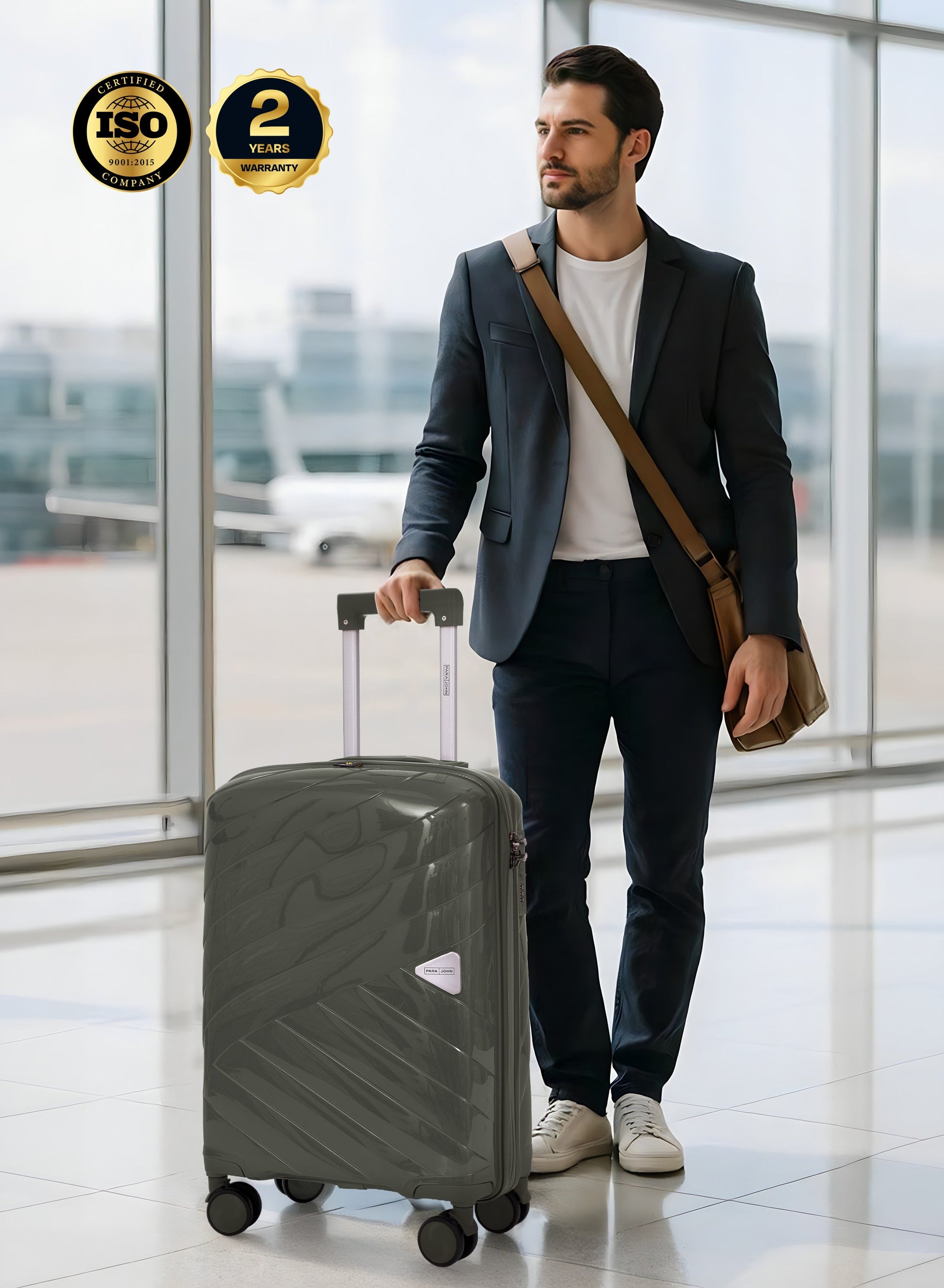 Parajohn Waves 1 Piece Cabin Size 20 inches Polypropylene Luggage Trolley 55cm PARAJOHN UAE