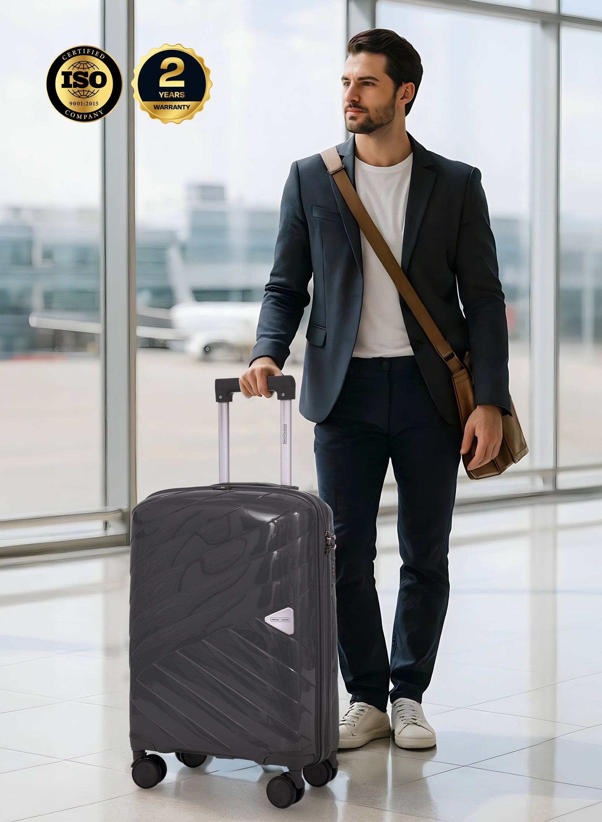 Parajohn Waves 1 Piece Cabin Size 20 inches Polypropylene Luggage Trolley 55cm PARAJOHN UAE