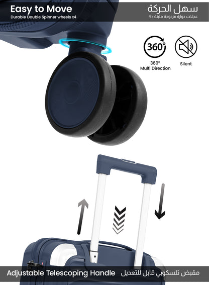Parajohn Boltrix 1 Piece Cabin Size 20 inches Polypropylene Luggage Trolley 55cm PARAJOHN UAE