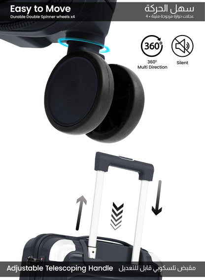 Parajohn Boltrix 1 Piece Cabin Size 20 inches Polypropylene Luggage Trolley 55cm PARAJOHN UAE