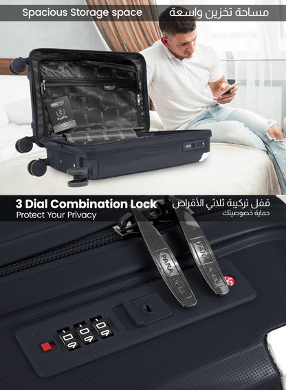 Parajohn Boltrix 1 Piece Cabin Size 20 inches Polypropylene Luggage Trolley 55cm PARAJOHN UAE