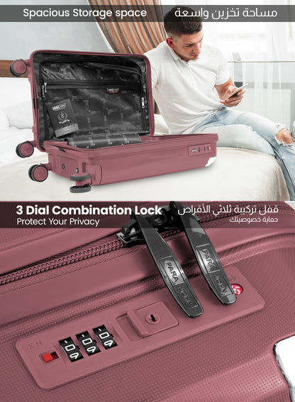 Parajohn Boltrix 1 Piece Cabin Size 20 inches Polypropylene Luggage Trolley 55cm PARAJOHN UAE