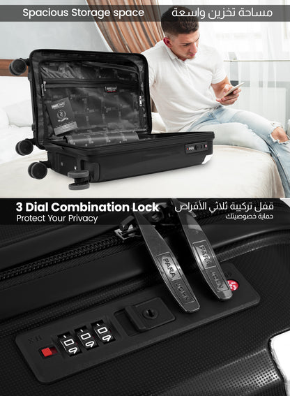 Parajohn Boltrix 1 Piece Cabin Size 20 inches Polypropylene Luggage Trolley 55cm PARAJOHN UAE