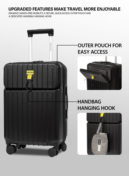 Parajohn VerDex Cabin Size 20 inches luggage with Premium Polycarbonate PC Material- 57 cms carrying 10kg|8 Wheels Hard Sided Trolley PARAJOHN UAE