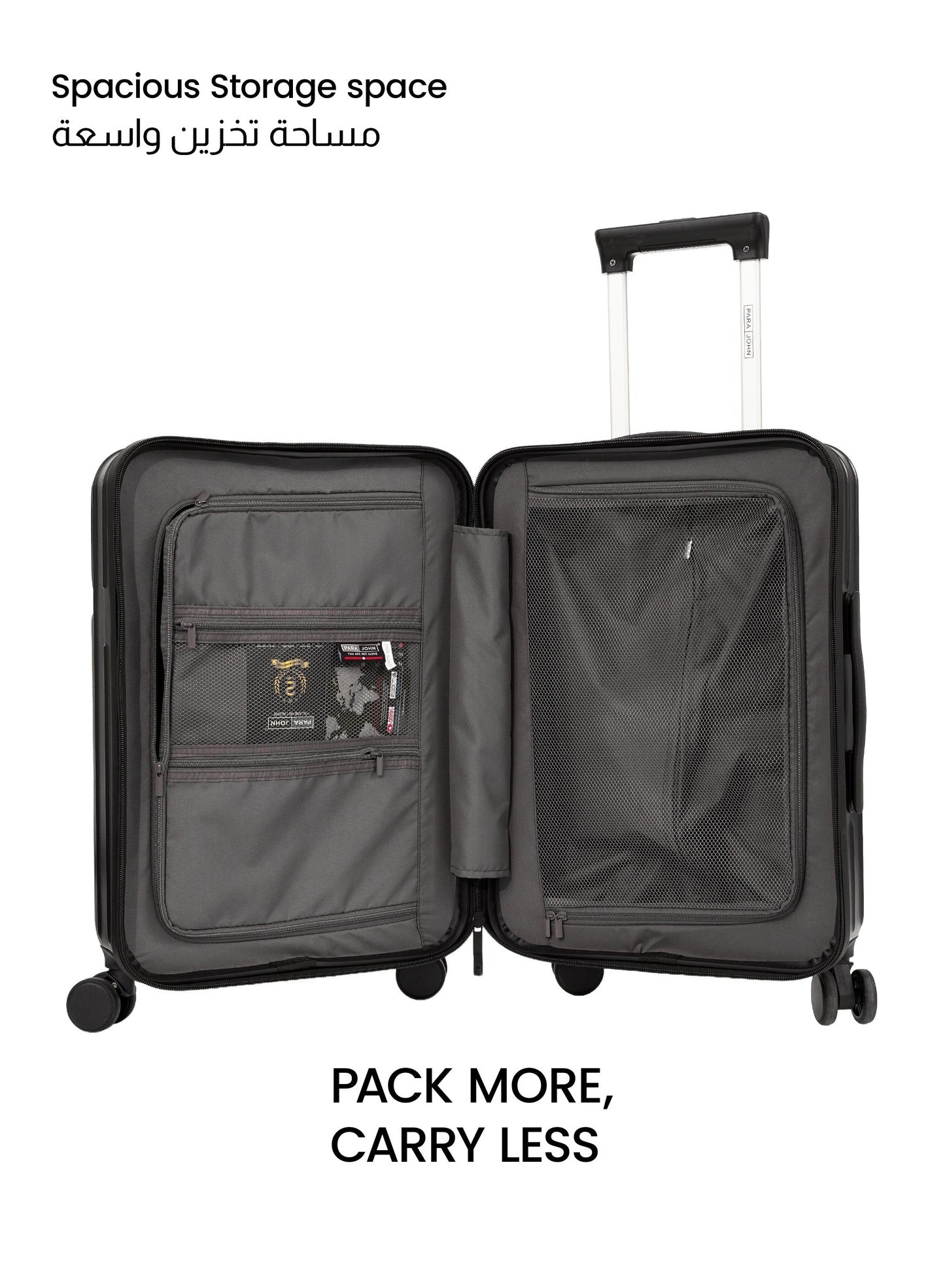 Parajohn VerDex Cabin Size 20 inches luggage with Premium Polycarbonate PC Material- 57 cms carrying 10kg|8 Wheels Hard Sided Trolley PARAJOHN UAE