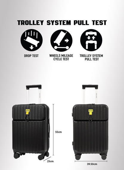Parajohn VerDex Cabin Size 20 inches luggage with Premium Polycarbonate PC Material- 57 cms carrying 10kg|8 Wheels Hard Sided Trolley PARAJOHN UAE