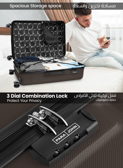 Spectrum 28-Inch Check-in Luggage – Lightweight ABS Hard Shell Suitcase with 360° Spinner Wheels & TSA Lock PARAJOHN SAUDI ARABIA