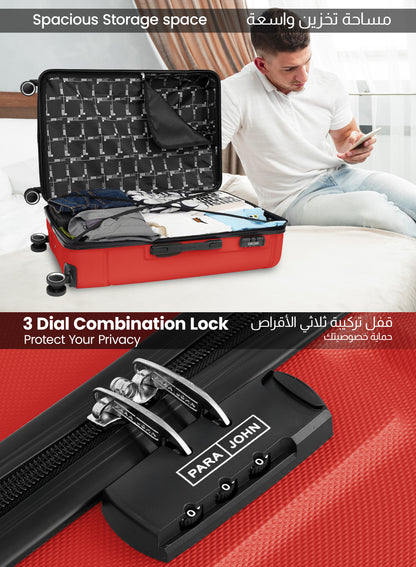 Spectrum 20-Inch Hard Shell Carry-On Luggage Trolley Bag, Lightweight with 360° Spinner Wheels, Durable Travel Suitcase for Cabin and Hand Luggage PARAJOHN SAUDI ARABIA